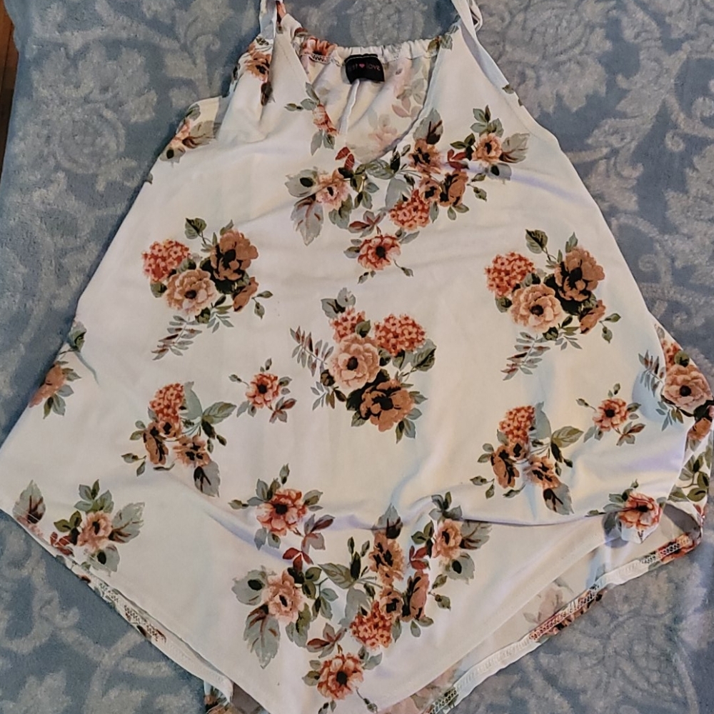 White flower blouse